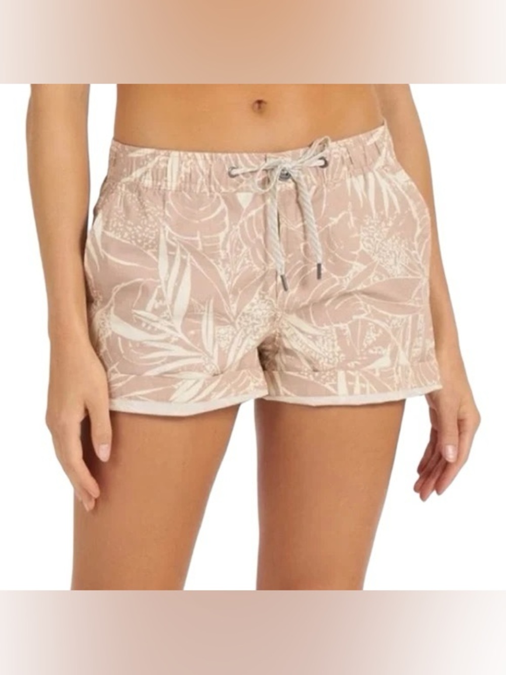 Vuori Ripstop Shorts Womens L Pink Salt Rainforest Tropical Organic Cotton VW364